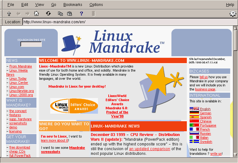 KFM and the Linux-Mandrake site welcome document